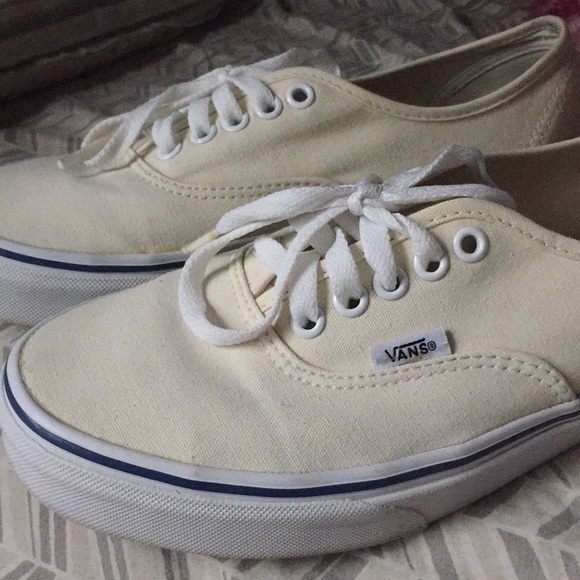 off white authentic vans